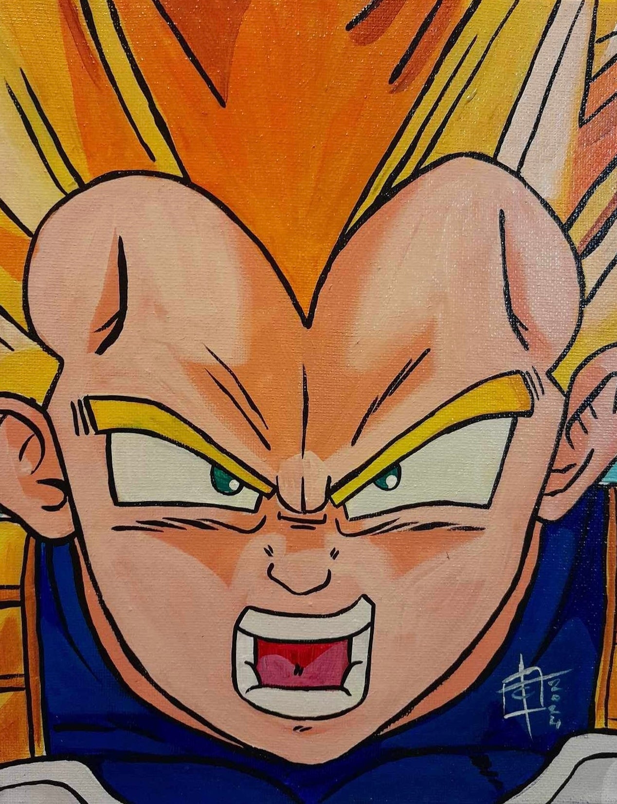 Fan art Painting - Vegeta