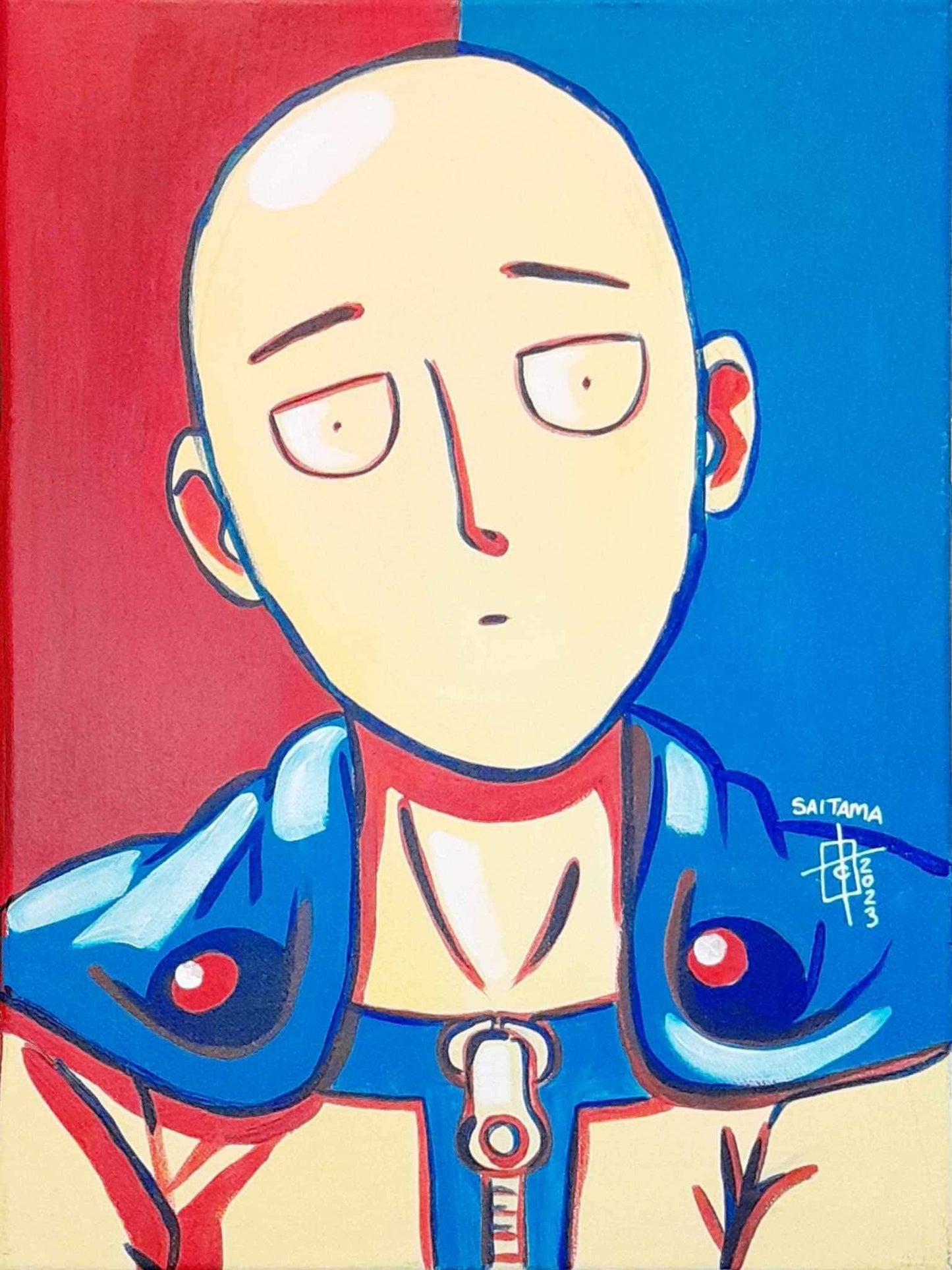 Fan art Painting - Saitama